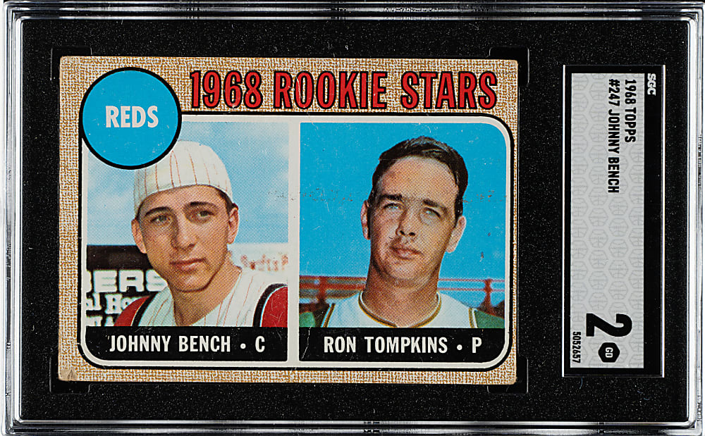 1968 Topps #247 Johnny Bench Rookie SGC GOOD 2