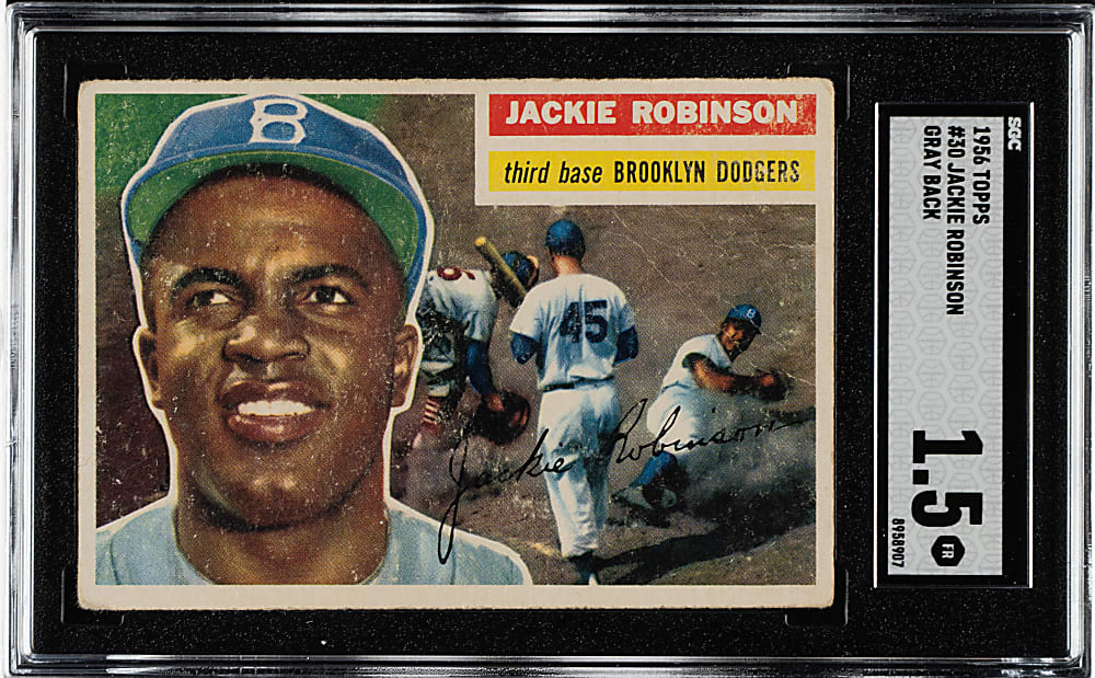 1956 Topps #30 Jackie Robinson Gray Back SGC FAIR 1.5