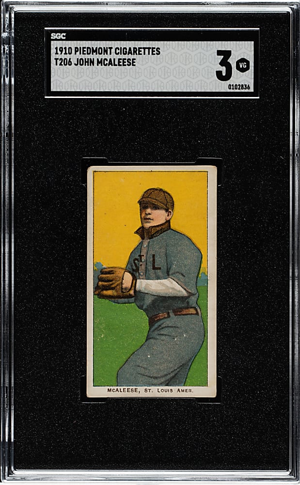 1909-1911 T206 White Border John McAleese SGC VG 3