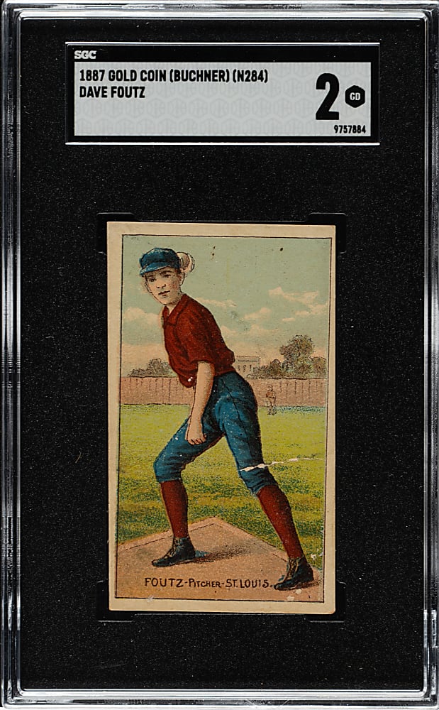 1887 N284 Buchner Gold Coin Dave Foutz SGC GOOD 2