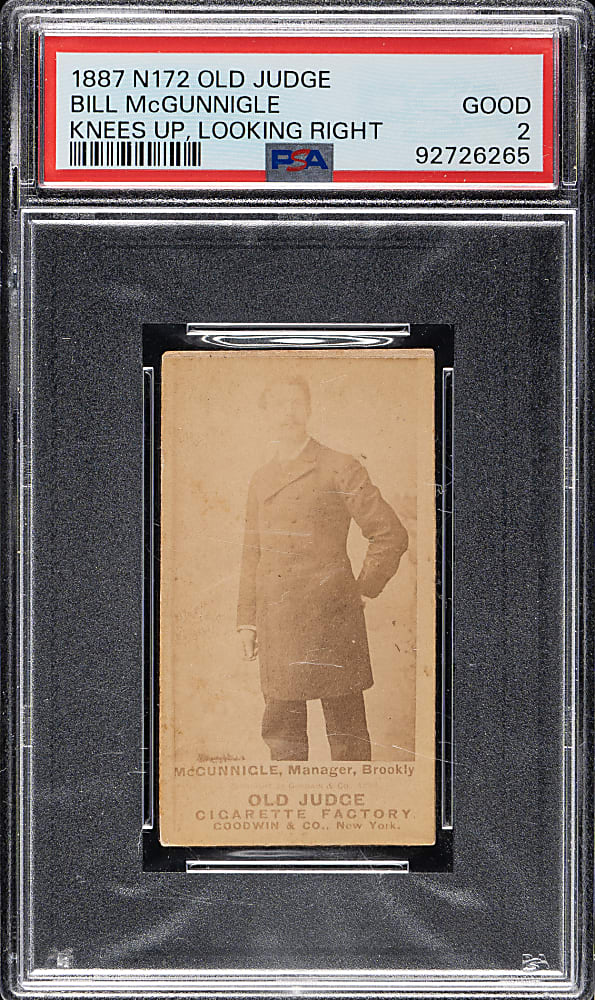 1889 N172 Old Judge Bill McGunnigle PSA GOOD 2