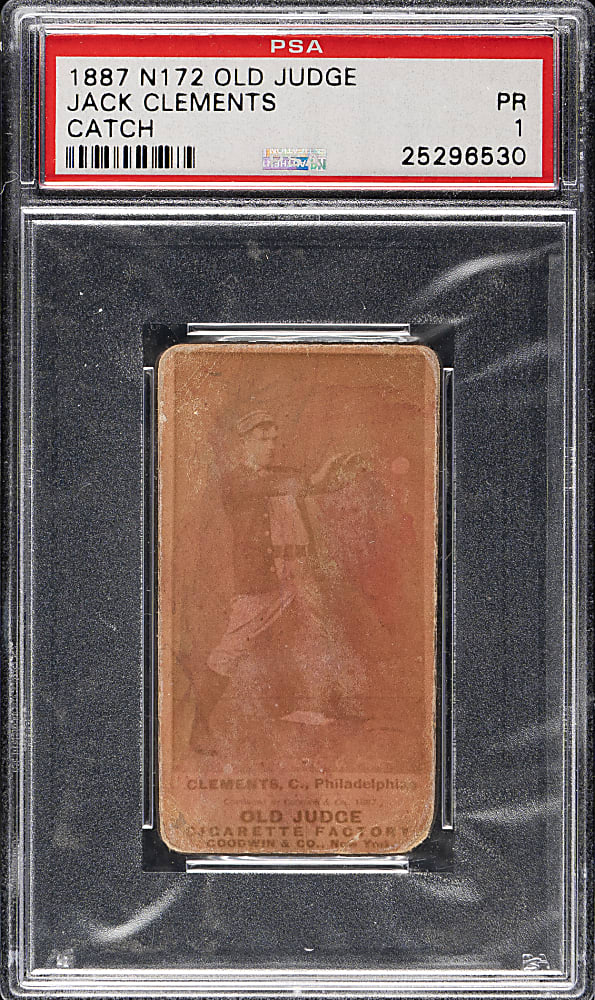 1889 N172 Old Judge Jack Clements PSA POOR 1