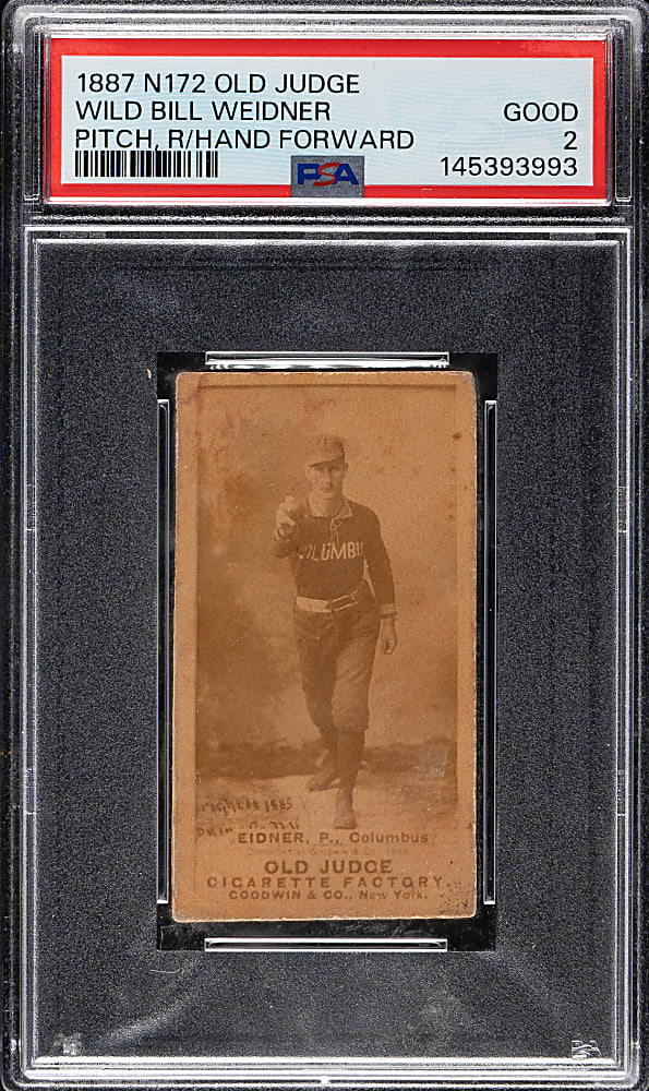 1889 N172 Old Judge Wild Bill Weidner PSA GOOD 2