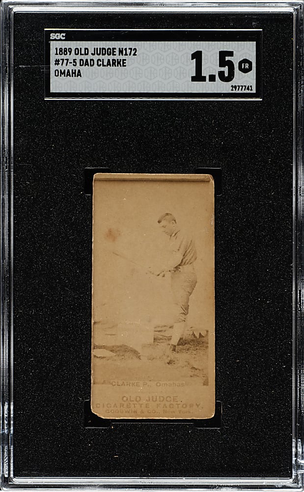 1889 N172 Old Judge Dad Clarke SGC FAIR 1.5
