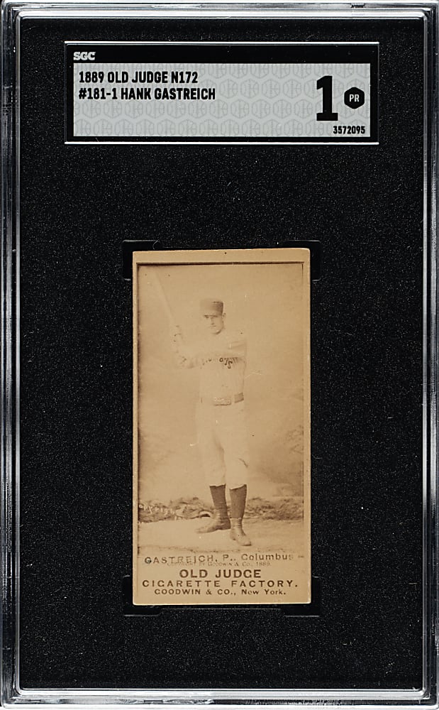 1889 N172 Old Judge Hank Gastreich SGC POOR 1