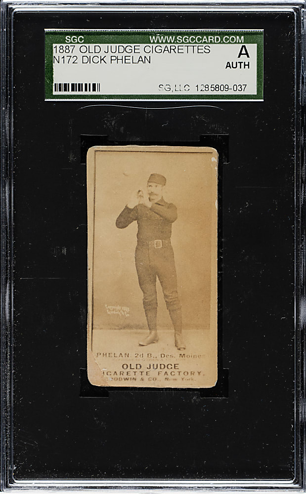 1889 N172 Old Judge Dick Phelan SGC Authentic