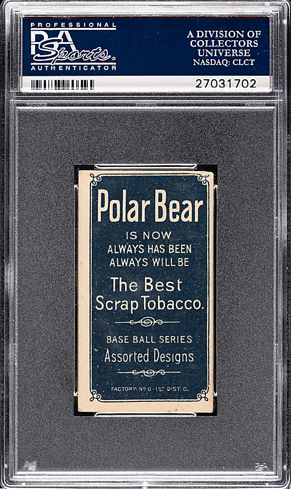1909-1911 T206 White Border Vic Willis Throwing PSA VG-EX 4 - Polar Bear Back
