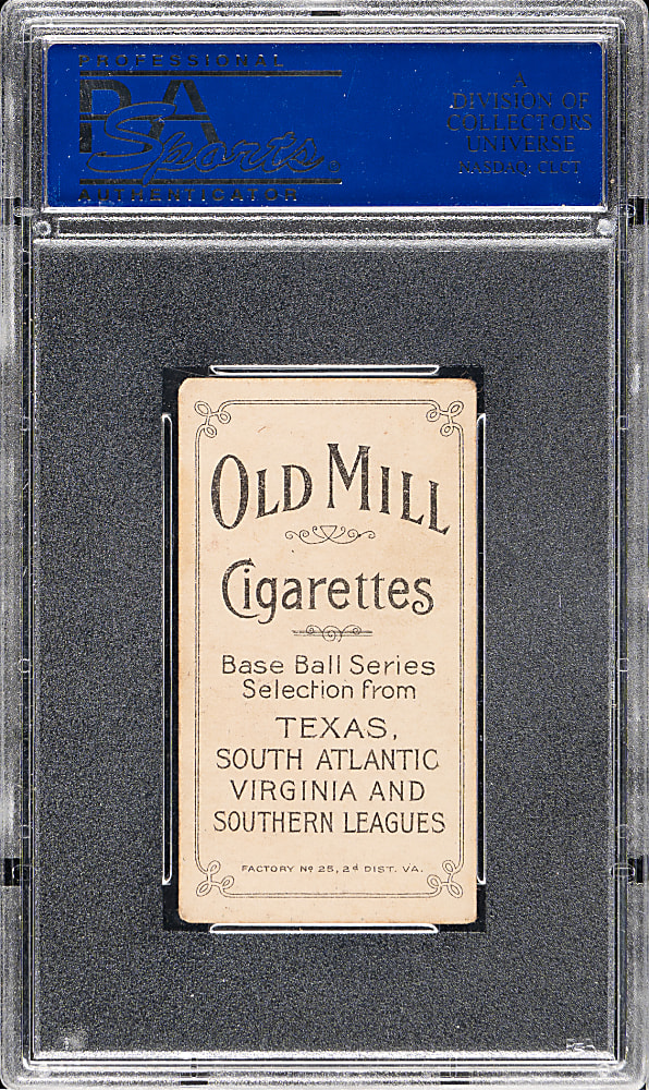 1909-1911 T206 White Border Harry Bay Southern Leaguer PSA VG-EX 4 - Old Mill Back