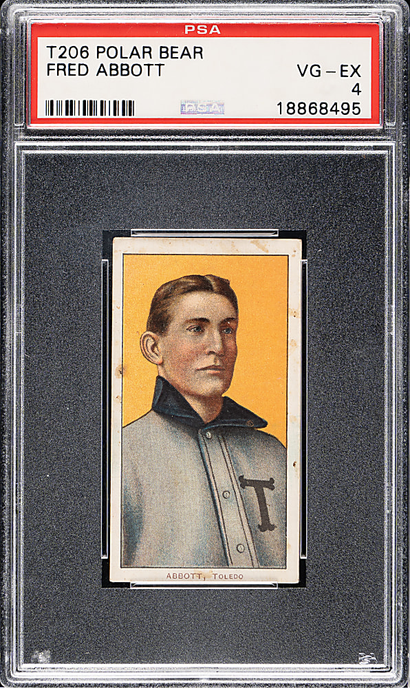 1909-1911 T206 White Border Fred Abbott PSA VG-EX 4 - Polar Bear Back