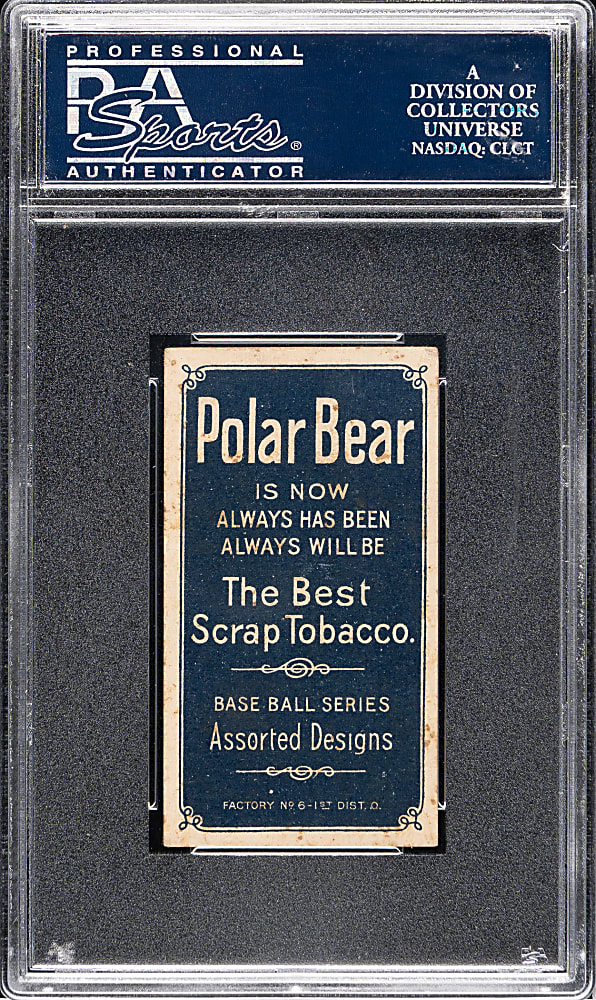 1909-1911 T206 White Border Fred Abbott PSA VG-EX 4 - Polar Bear Back