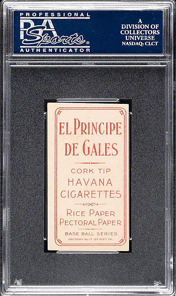 1909-1911 T206 White Border Ed Willetts PSA VG-EX 4 - El Principe De Gales Back