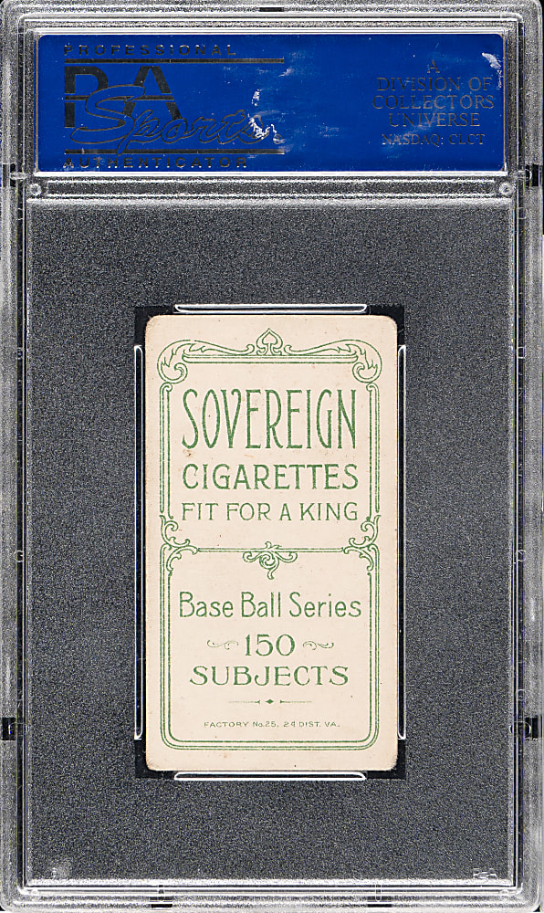 1909-1911 T206 White Border John McGraw Portrait No Cap PSA VG 3 - Sovereign 150 Back
