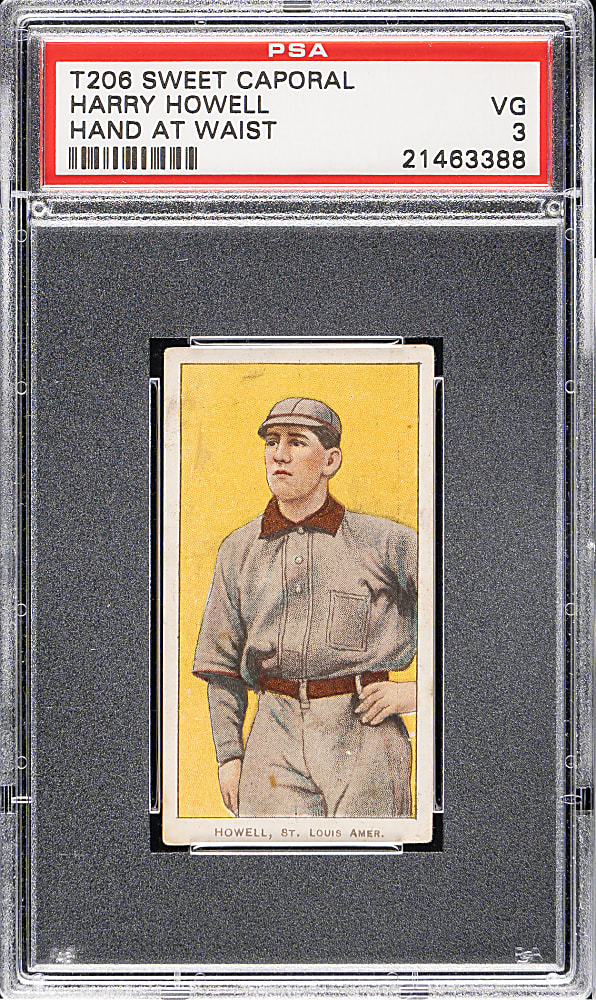 1909-1911 T206 White Border Harry Howell Hands at Waist PSA VG 3