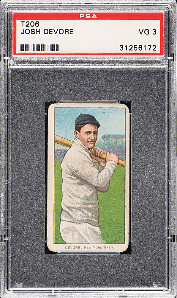 1909-1911 T206 White Border Josh Devore PSA VG 3 - Sovereign 460 Back