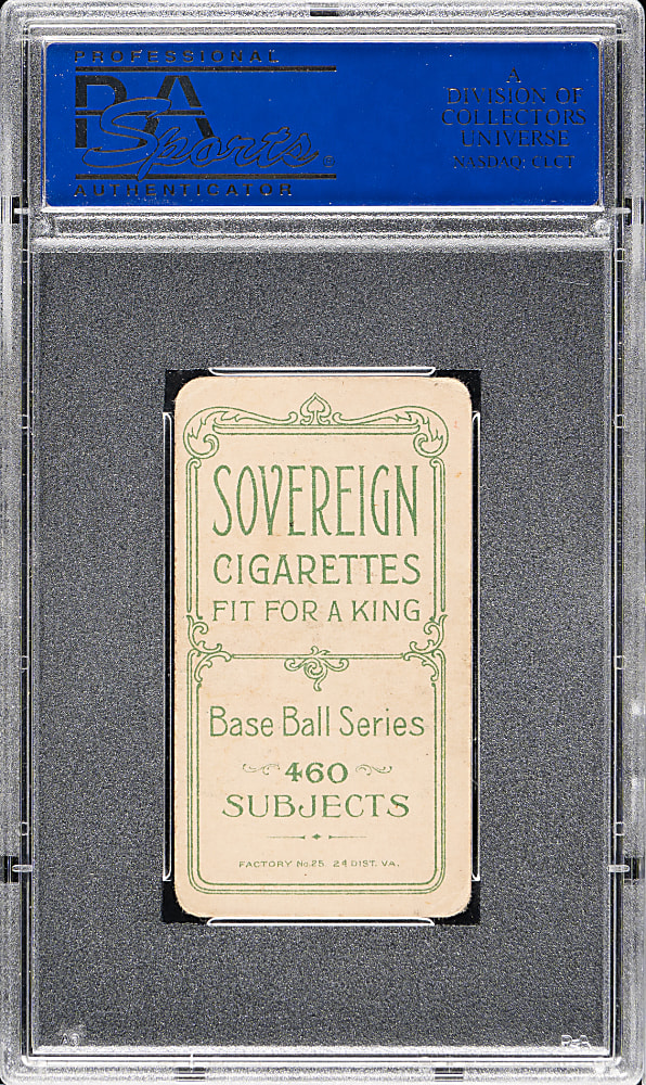 1909-1911 T206 White Border Josh Devore PSA VG 3 - Sovereign 460 Back