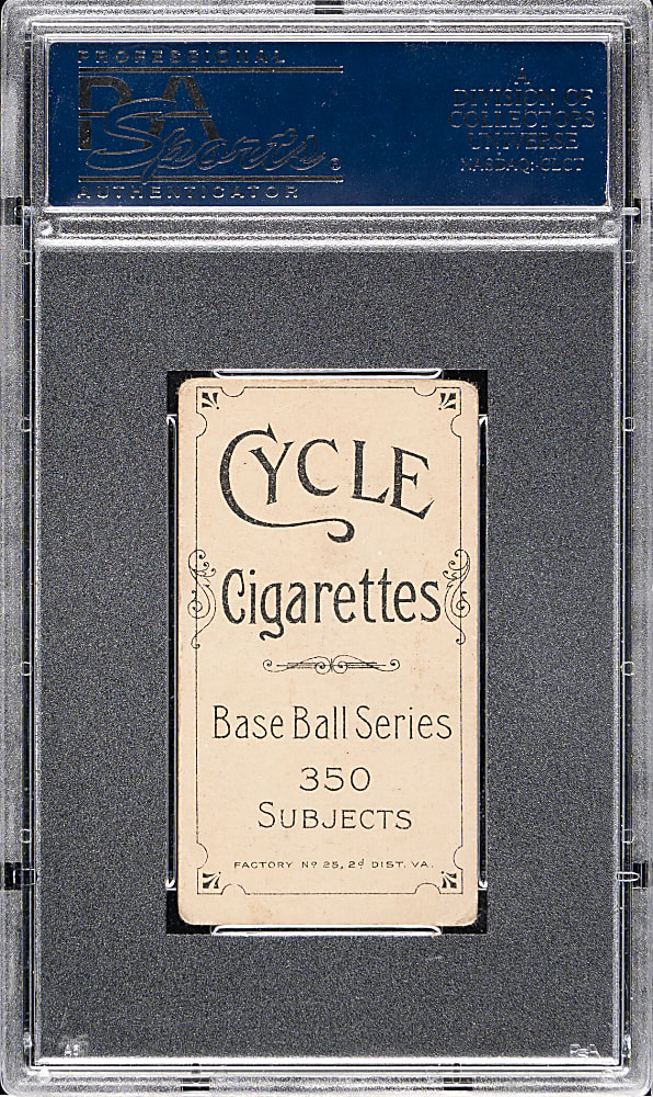 1909-1911 T206 White Border Fred Burchell PSA VG 3 - Cycle 350 Back