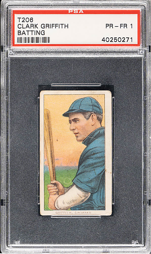 1909-1911 T206 White Border Clark Griffith Batting PSA POOR 1
