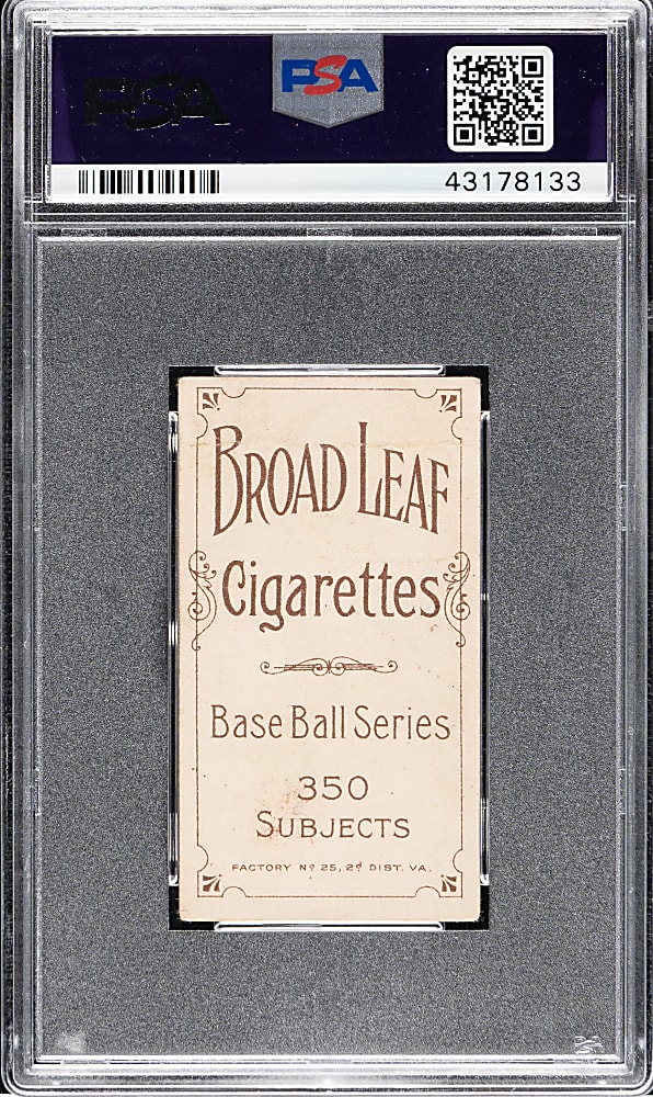 1909-1911 T206 White Border Frank Arellanes PSA FAIR 1.5 - Broad Leaf 350 Back