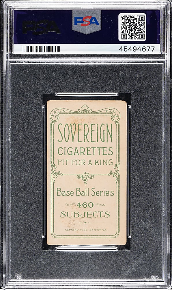 1909-1911 T206 White Border John McGraw Glove At Hip PSA FAIR 1.5 - Sovereign 460 Back
