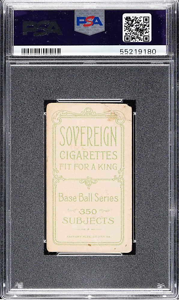 1909-1911 T206 White Border Chief Bender Pitching, No Trees in Background PSA FAIR 1.5 - Sovereign 350 Back