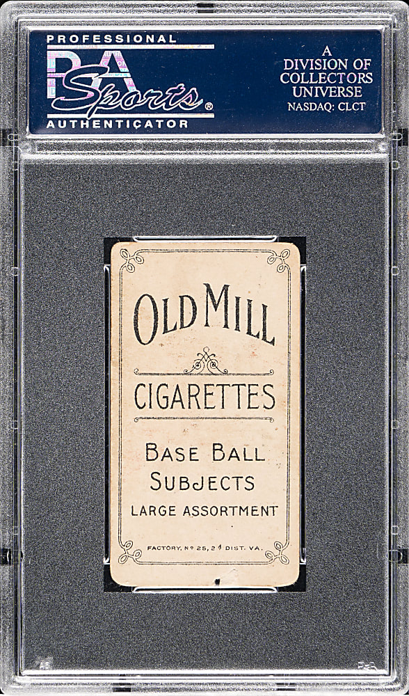 1909-1911 T206 White Border Frank Chance Yellow Background PSA GOOD 2 - Old Mill Back
