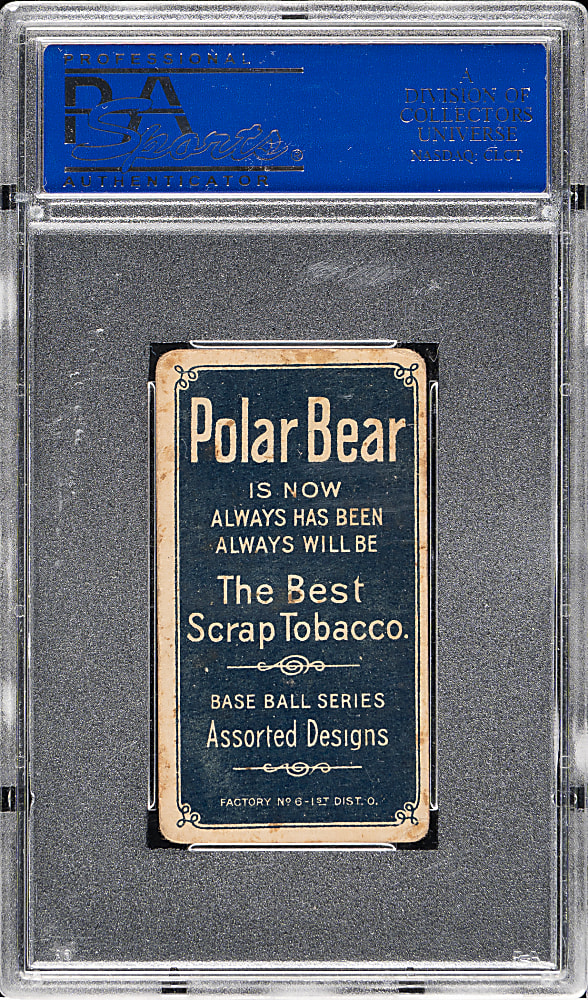 1909-1911 T206 White Border Tris Speaker Rookie PSA GOOD 2 - Polar Bear Back