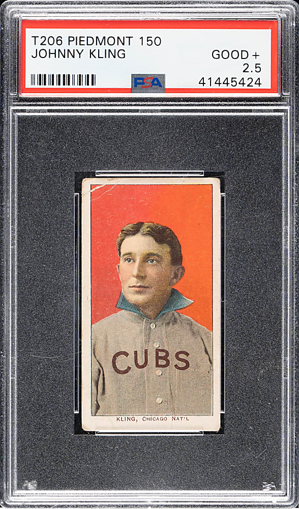 1909-1911 T206 White Border Johnny Kling PSA GOOD+ 2.5