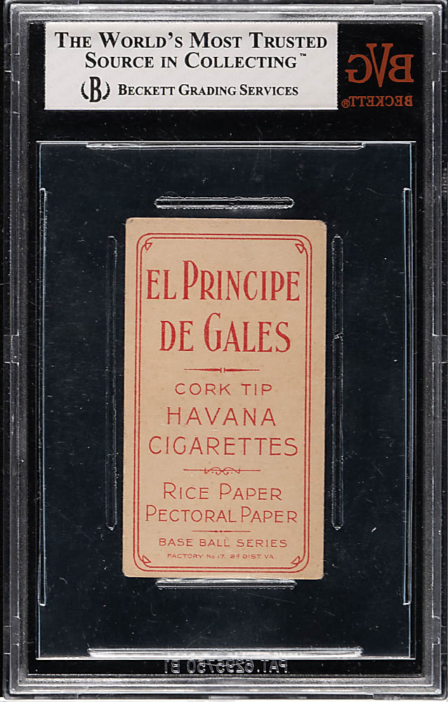 1909-1911 T206 White Border Sherry Magee Portrait BVG VG 3 - El Principe De Gales Back