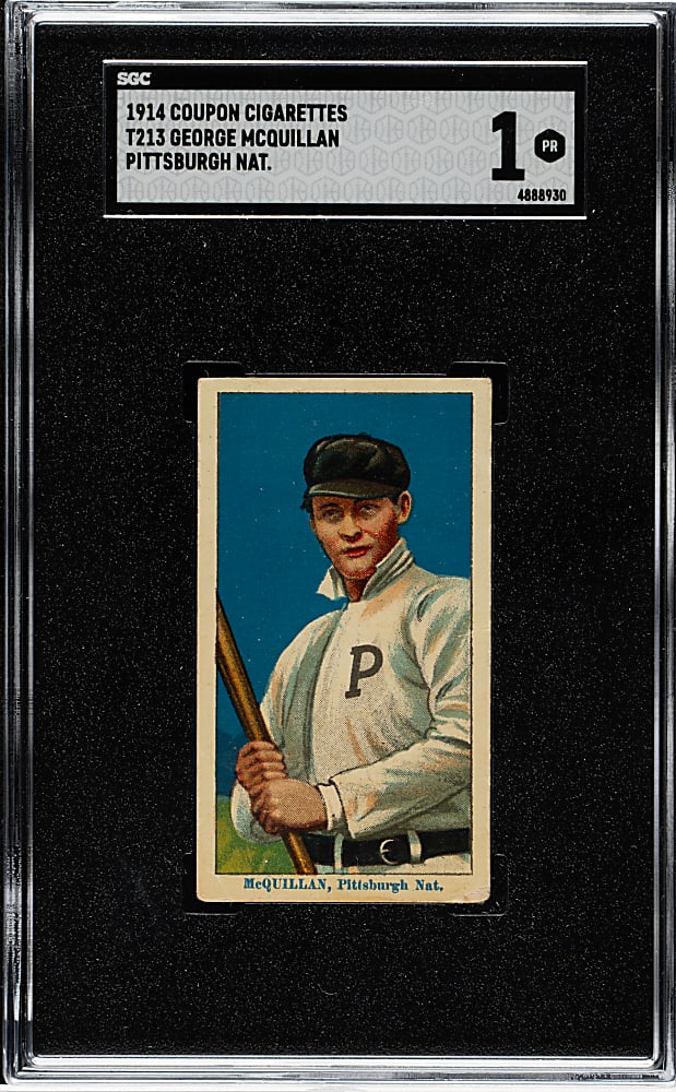 1914 T213 Coupon Cigarettes (Type 2) George McQuillan Philadelphia SGC POOR 1