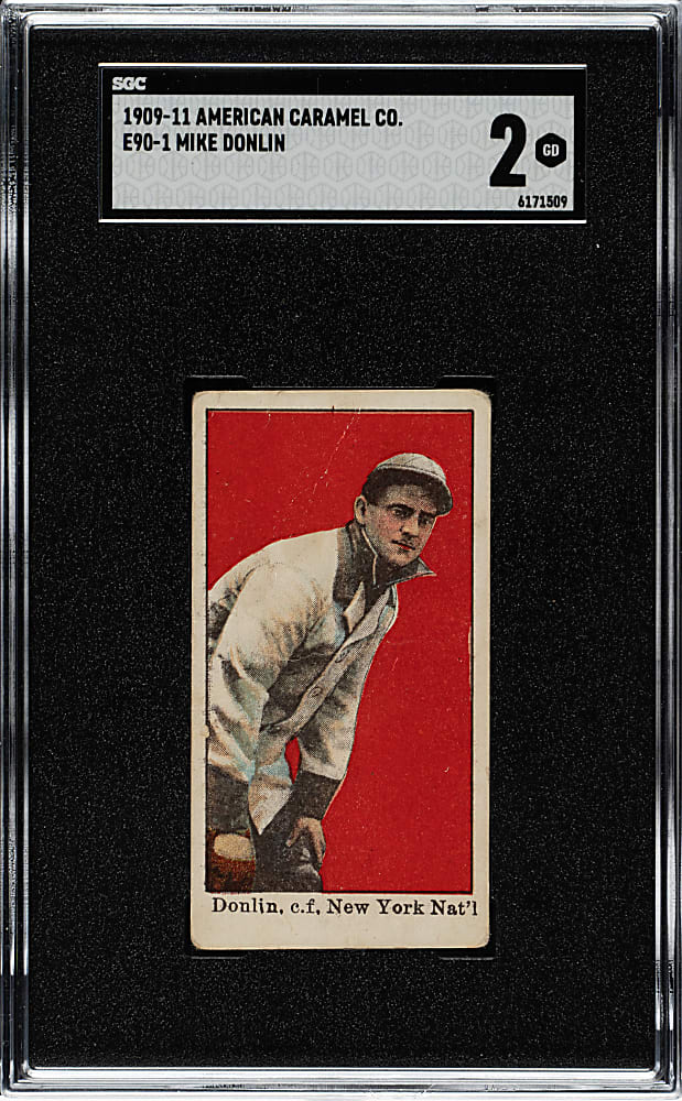 1909-1911 E90-1 American Caramel Mike Donlin SGC GOOD 2