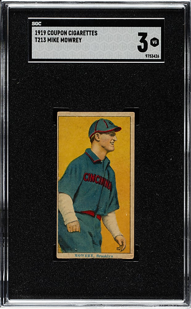 1919 T213 Coupon Cigarettes (Type 3) Mike Mowrey SGC VG 3