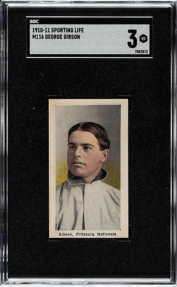1910-1911 M116 Sporting Life George Gibson Pastel Background SGC VG 3