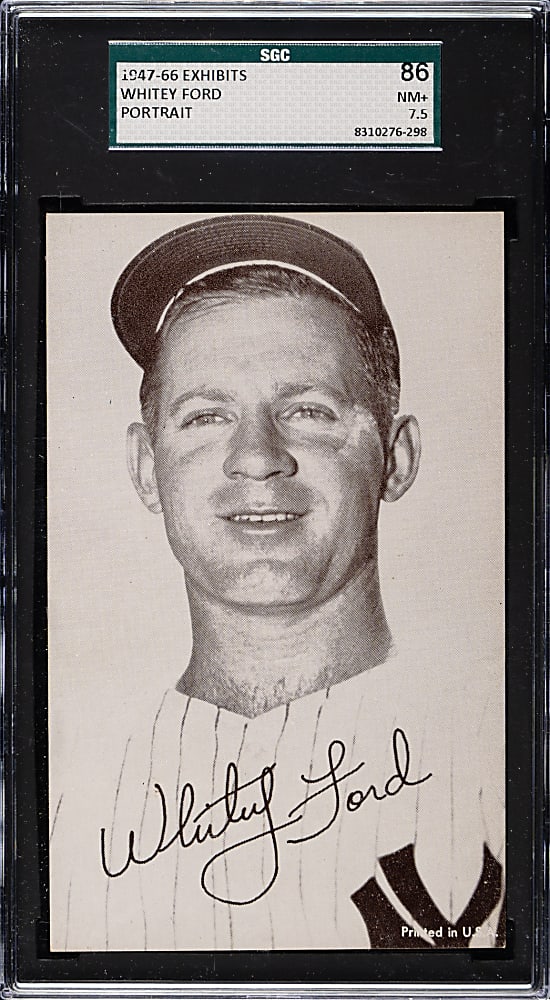 1947-1966 Exhibits Whitey Ford Portrait SGC NM+ 86