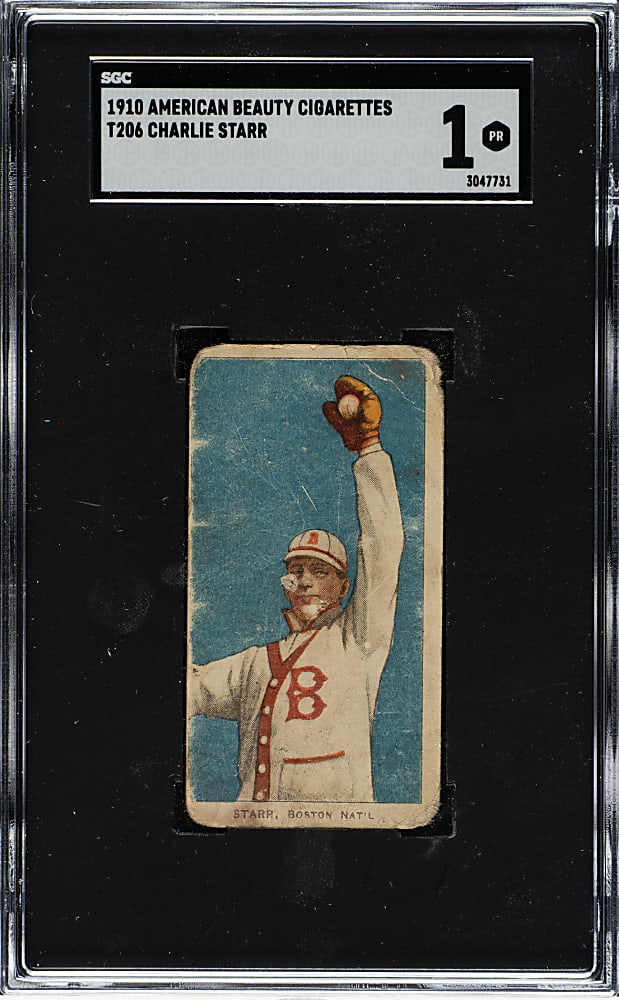 1909-1911 T206 White Border Charlie Starr SGC POOR 1 - American Beauty 350 Back