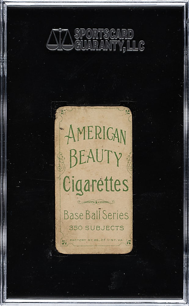 1909-1911 T206 White Border Charlie Starr SGC POOR 1 - American Beauty 350 Back