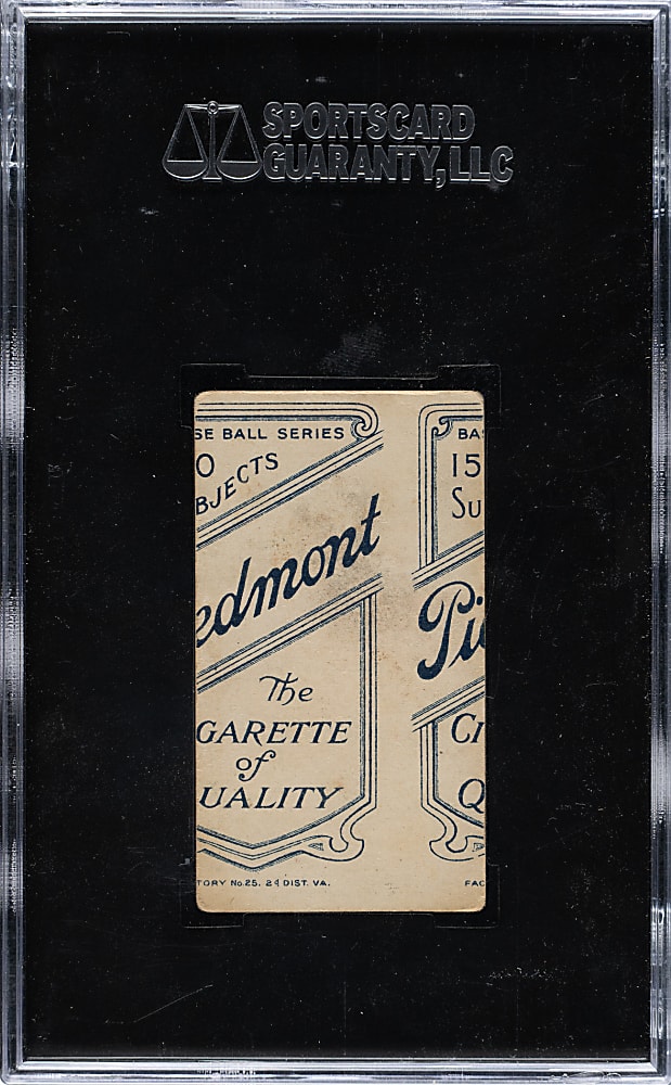 1909-1911 T206 White Border Patsy Dougherty Portrait SGC POOR 10 - Parts of Two Backs Showing!