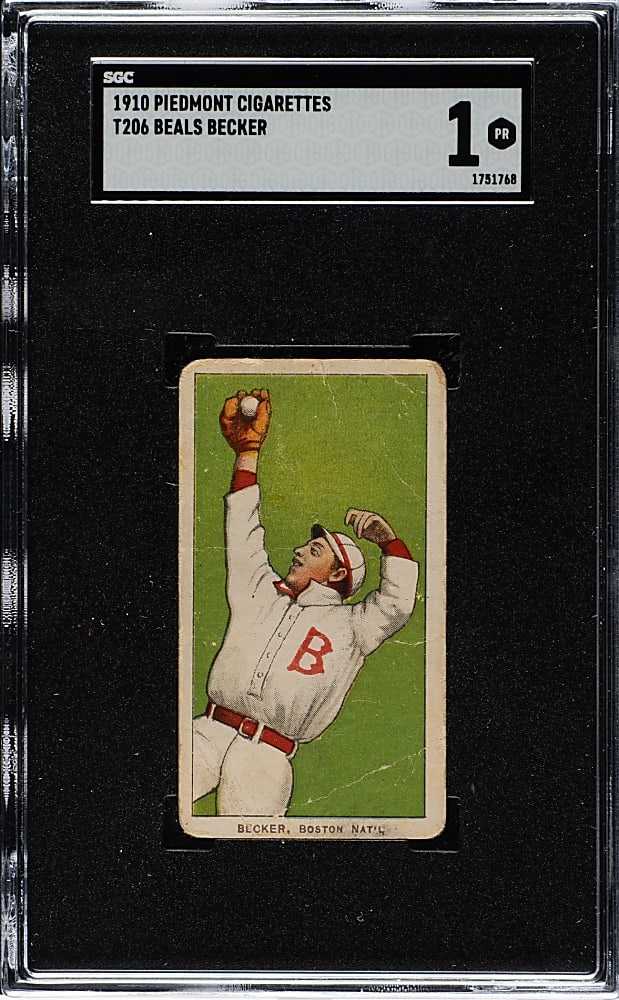 1909-1911 T206 White Border Beals Becker SGC POOR 1