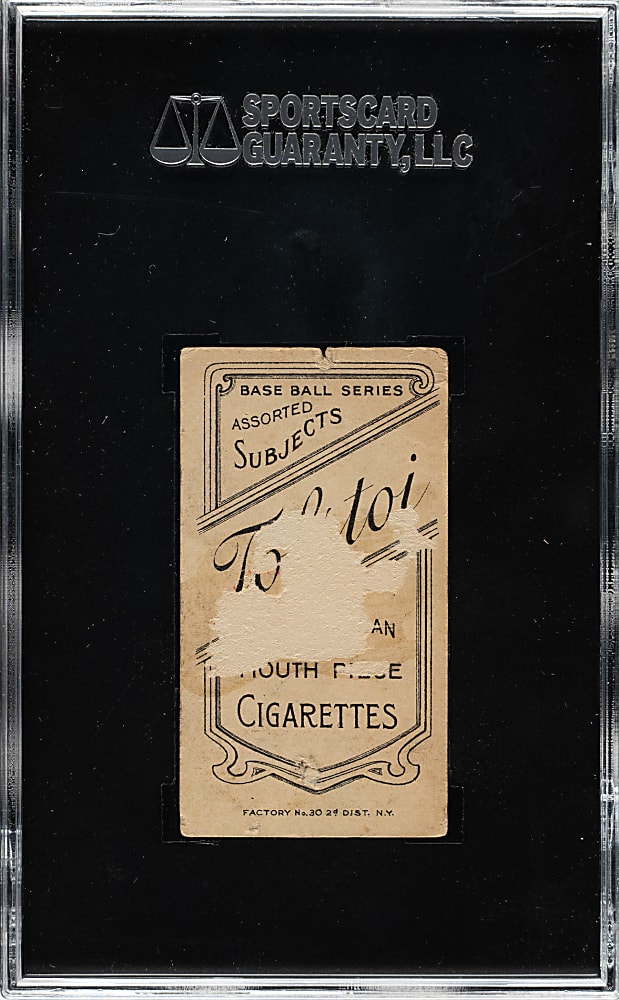 1909-1911 T206 White Border Tim Jordan Batting SGC POOR 10 - Tolstoi Back