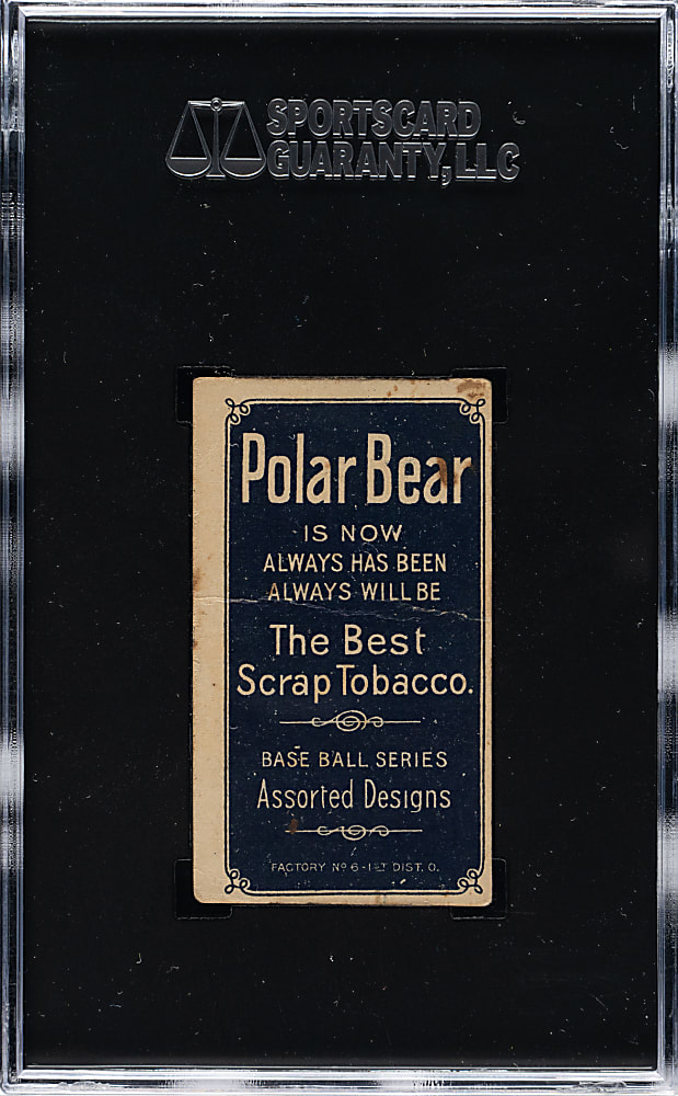 1909-1911 T206 White Border Hal Chase Holding Trophy SGC FAIR 1.5 - Polar Bear Back