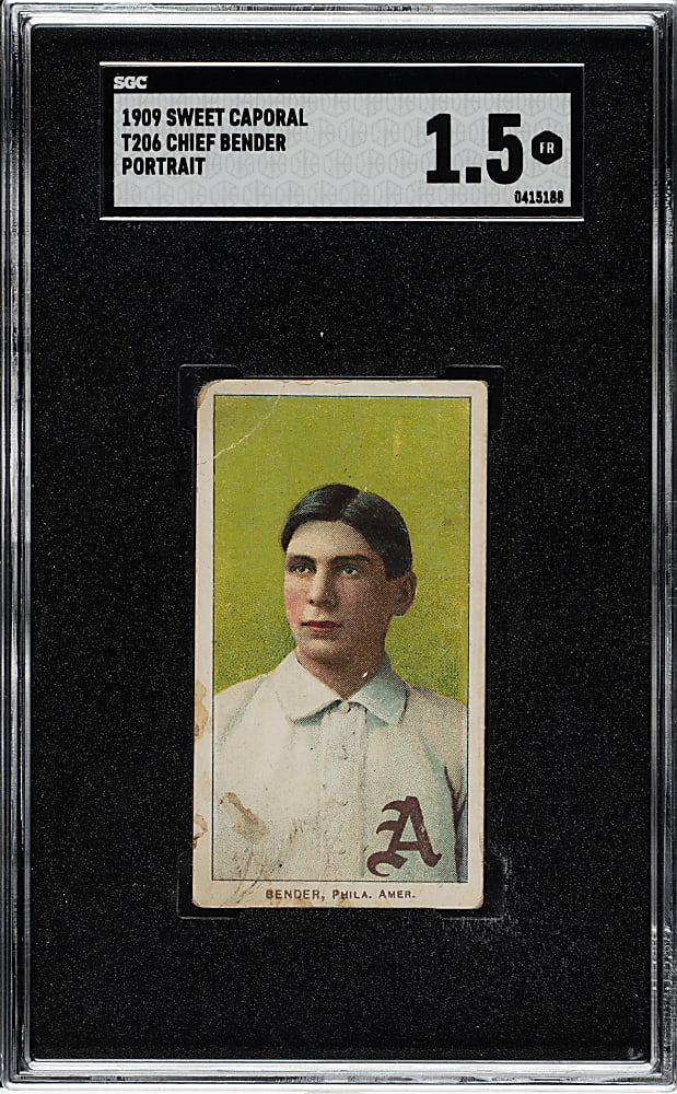 1909-1911 T206 White Border Chief Bender Portrait SGC FAIR 1.5