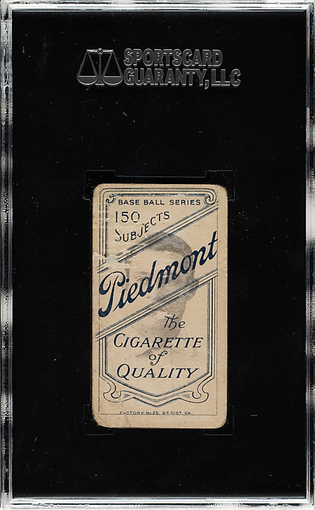 1909-1911 T206 White Border Tim Jordan Portrait SGC FAIR 20 - Ghost Image on Reverse!
