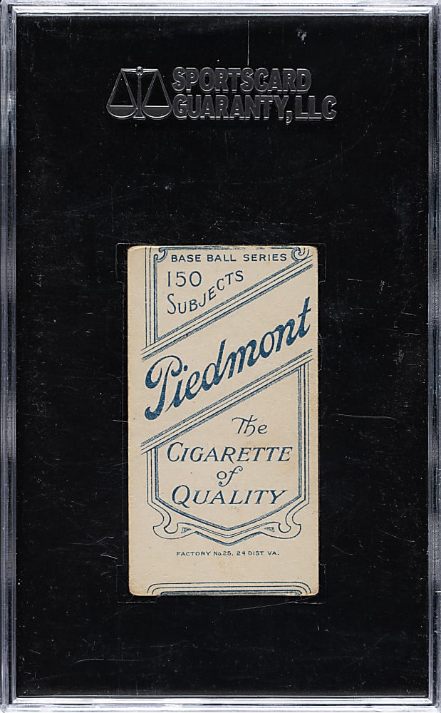 1909-1911 T206 White Border Rube Oldring Fielding SGC FAIR 20 - Parts of Two Backs Showing!
