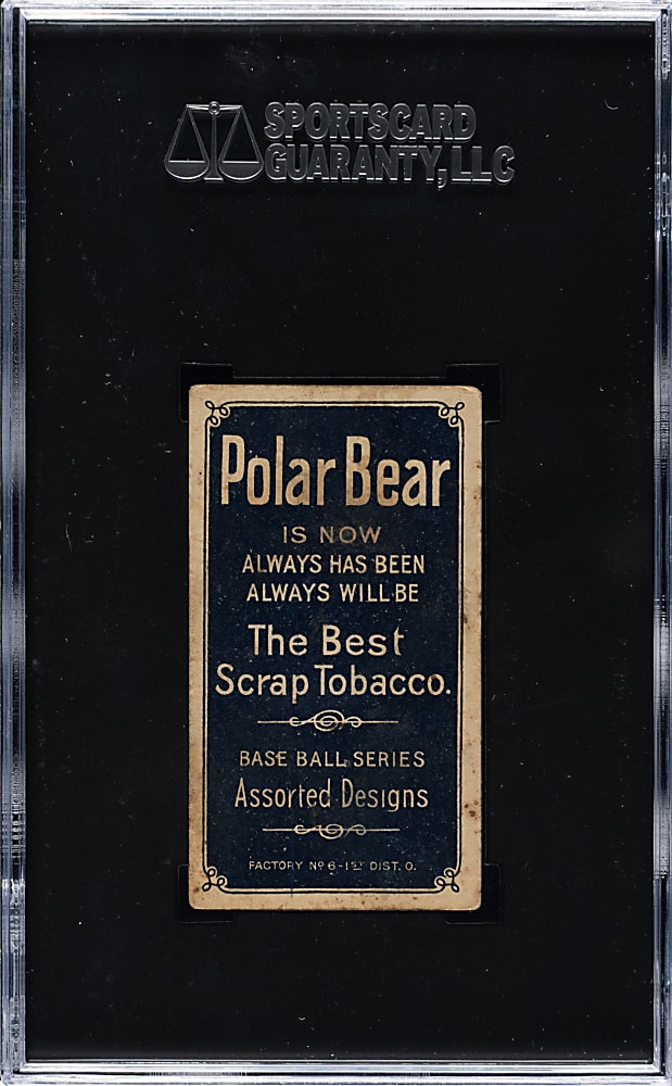 1909-1911 T206 White Border Bill Carrigan SGC GOOD 2 - Polar Bear Back