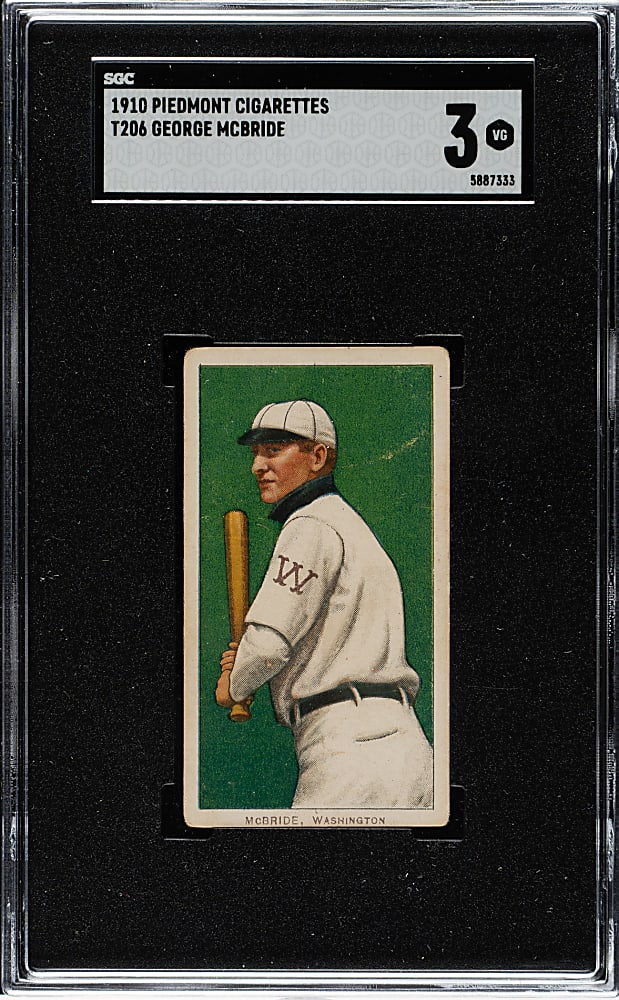 1909-1911 T206 White Border George McBride SGC VG 3