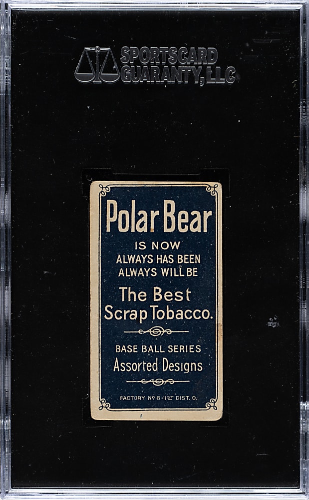 1909-1911 T206 White Border Jack Bliss SGC VG 40 - Polar Bear Back