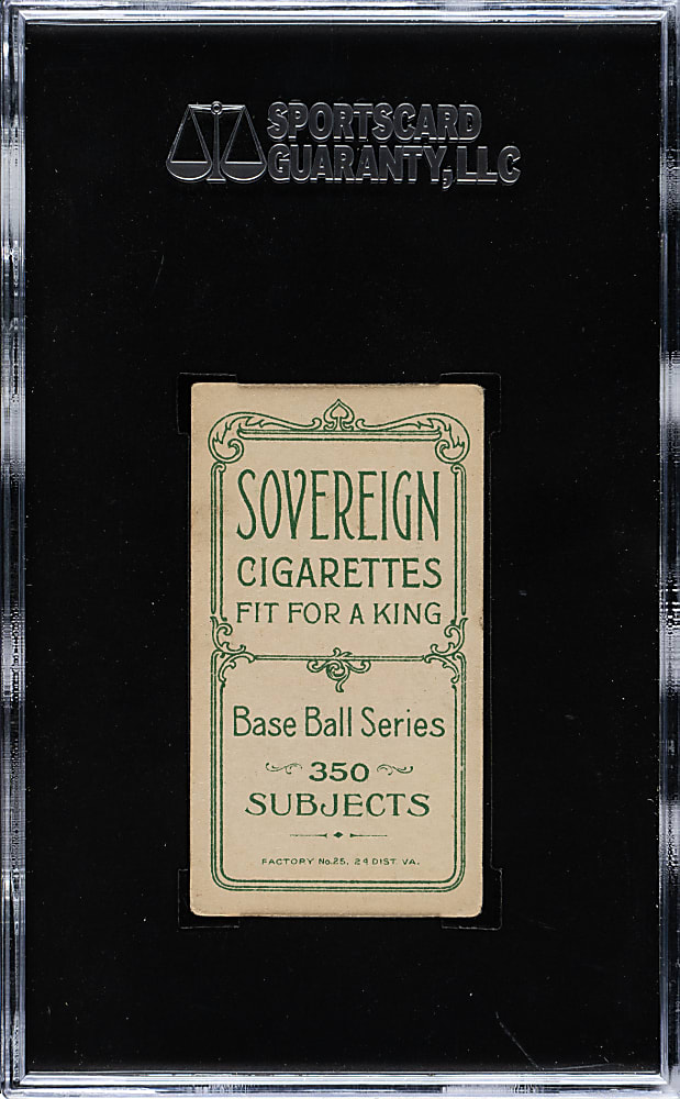 1909-1911 T206 White Border Bill Dahlen Brooklyn SGC VG/EX 50 - Sovereign 350 Back