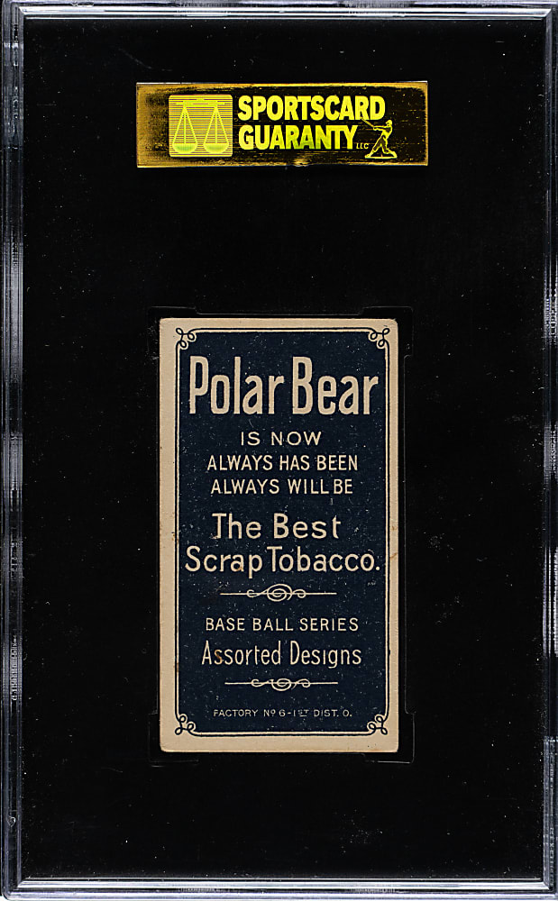 1909-1911 T206 White Border Danny Murphy Batting SGC VG/EX 50 - Polar Bear Back