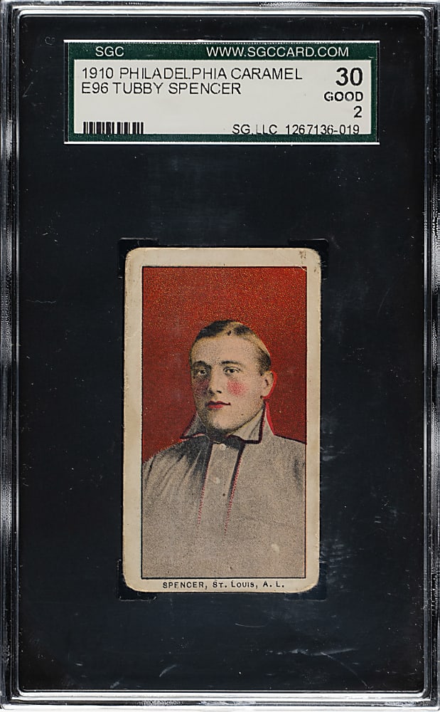 1910 E96 Philadelphia Caramel Tubby Spencer SGC GOOD 30
