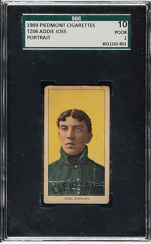 1909-1911 T206 White Border Addie Joss Portrait SGC POOR 10