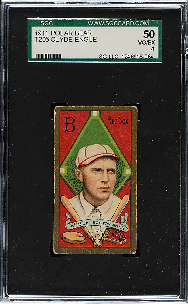 1911 T205 Gold Border Clyde Engle SGC VG/EX 50 - Polar Bear Back
